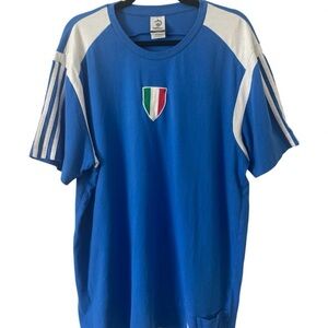 Vintage 2008 Adidas Italy Soccer Jersey Blue Size 2XL